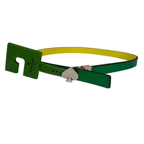 Kate Spade New York pavé spade reversible leather belt XL main image 6